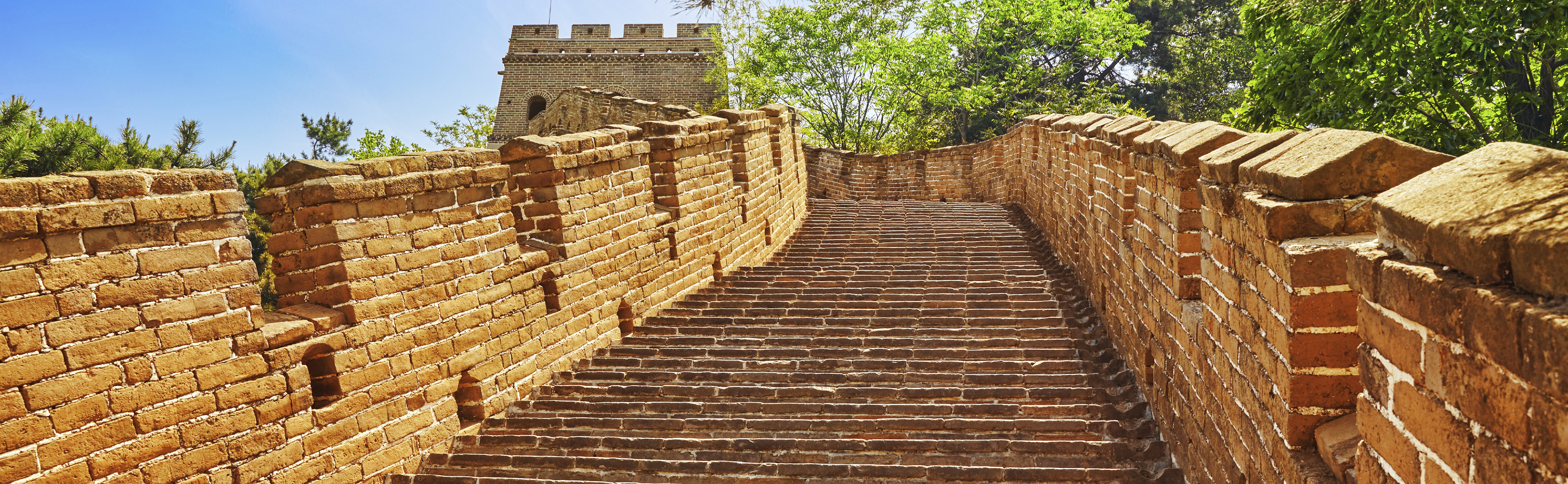 Stone staircase of Great Wall of China, section "Mitianyu".